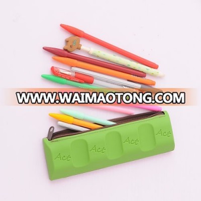 Chocolate shape student silicone rubber pencil case bag